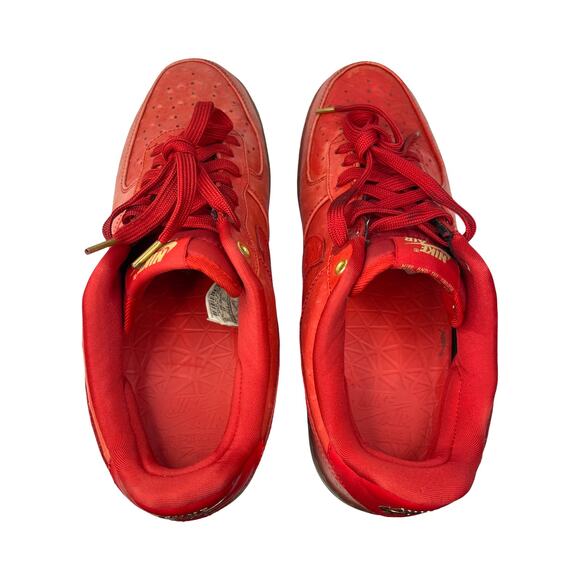Nike Air Force 1 CMFT Lux Low Ostrich Red Gold Mens Size 11 Icy Soles Rare main image 4